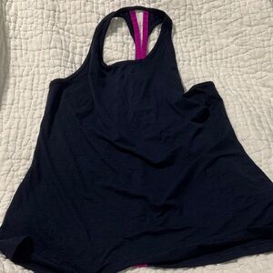 Athleta Navy Racerback Tank Top